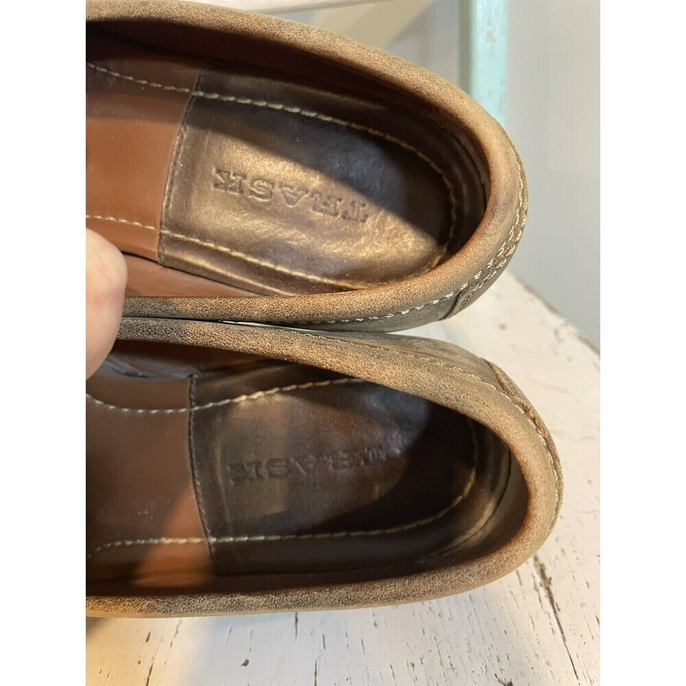 Trask Sawyer Loafers Size 9 Light Brown Slip-on 30-0855 Men’s Leather Knot - Picture 10 of 10